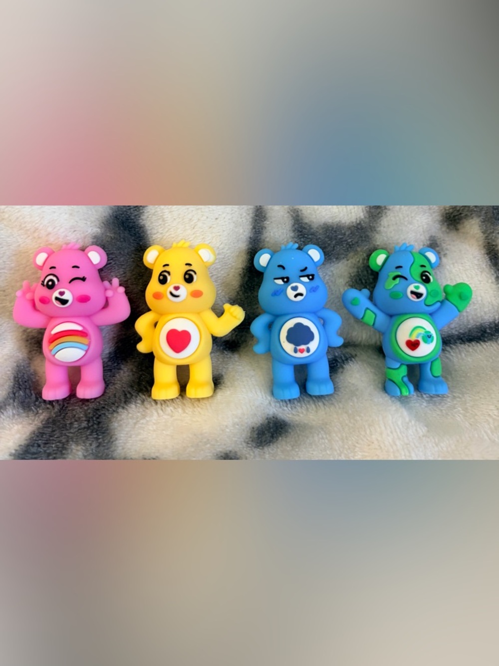Care Bears “Lil Besties” (2024) 2” Mini Silicone Blind Bag Figurines (Lot of 4)